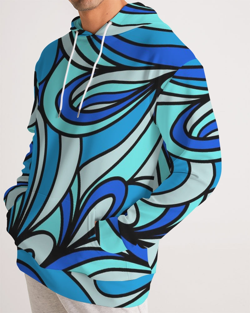 Louie Cool Bleu Men's All-Over Print Hoodie