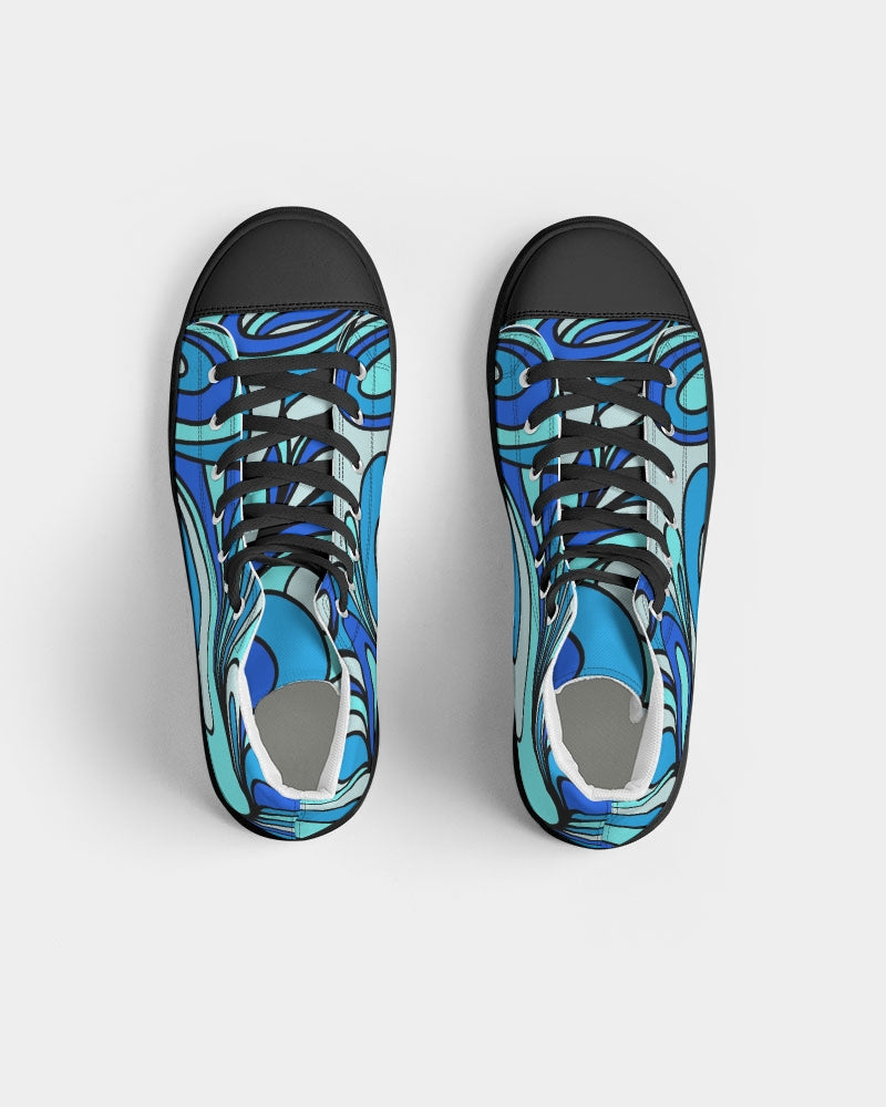 Louie Cool Bleu Women's Hightop Canvas Shoe - Black