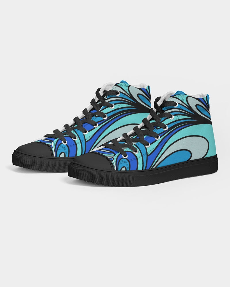 Louie Cool Bleu Women's Hightop Canvas Shoe - Black