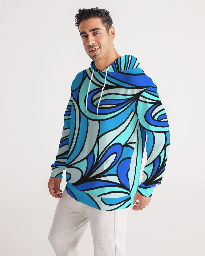 Louie Cool Bleu Men's All-Over Print Hoodie