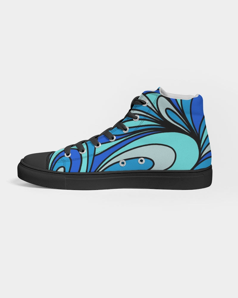 Louie Cool Bleu Men's Hightop Canvas Shoe - Black