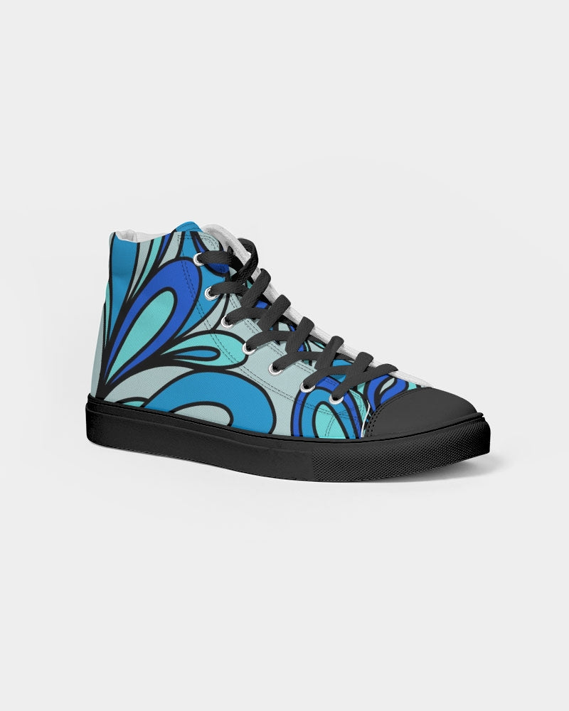 Louie Cool Bleu Men's Hightop Canvas Shoe - Black