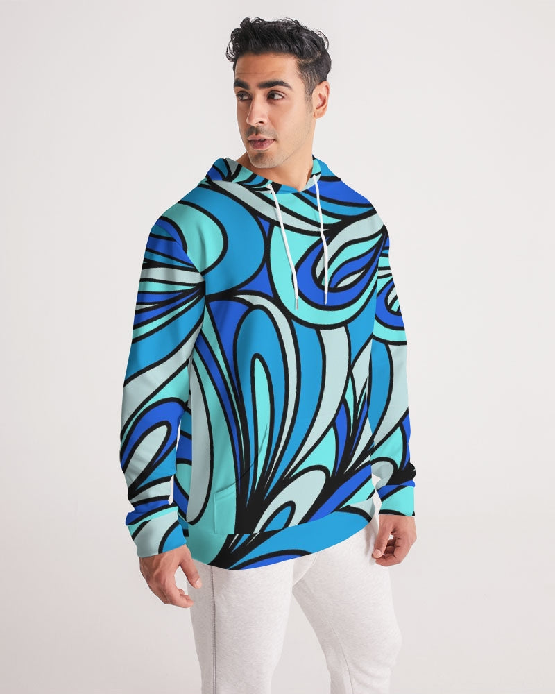 Louie Cool Bleu Men's All-Over Print Hoodie