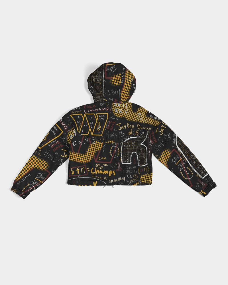 Battle of the Beltways Women's All-Over Print Cropped Windbreaker