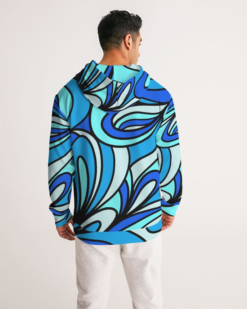 Louie Cool Bleu Men's All-Over Print Hoodie