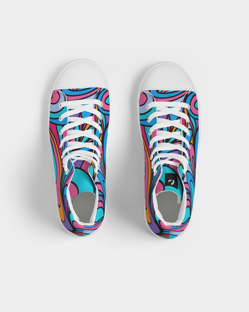 Louie Wri Happy Collection Women's Hightop Canvas Shoe
