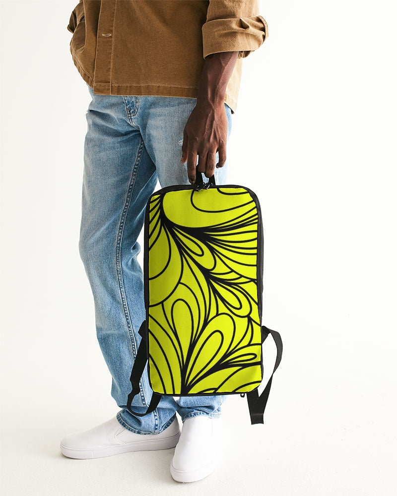 Louie Wri Louie Pattern Lime Green Slim Tech Backpack