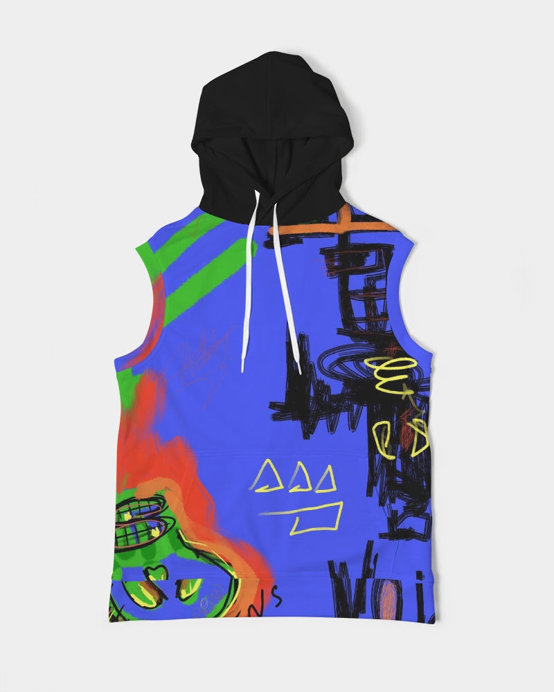 Louie Trap Bleu Men's Premium Heavyweight Sleeveless Hoodie