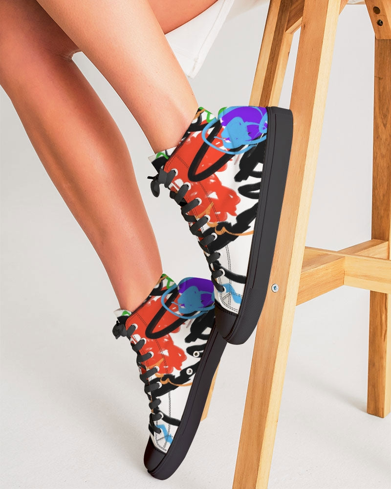Luna Solei Collection Women's Hightop Canvas Shoe - Black