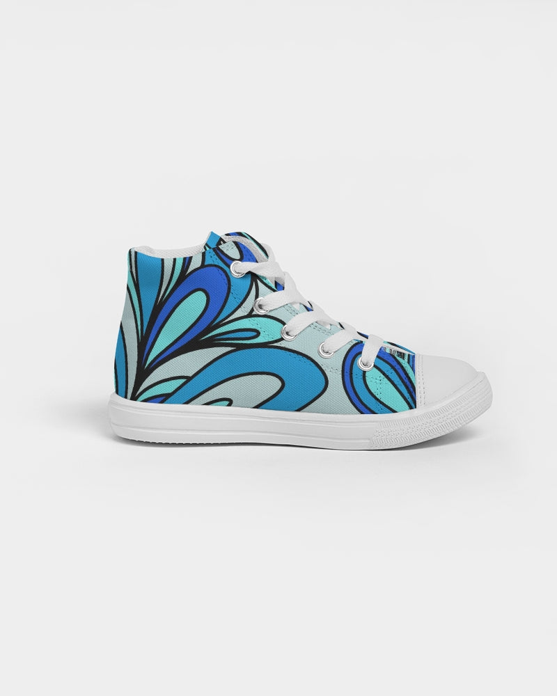 Louie Cool Bleu Kids Hightop Canvas Shoe
