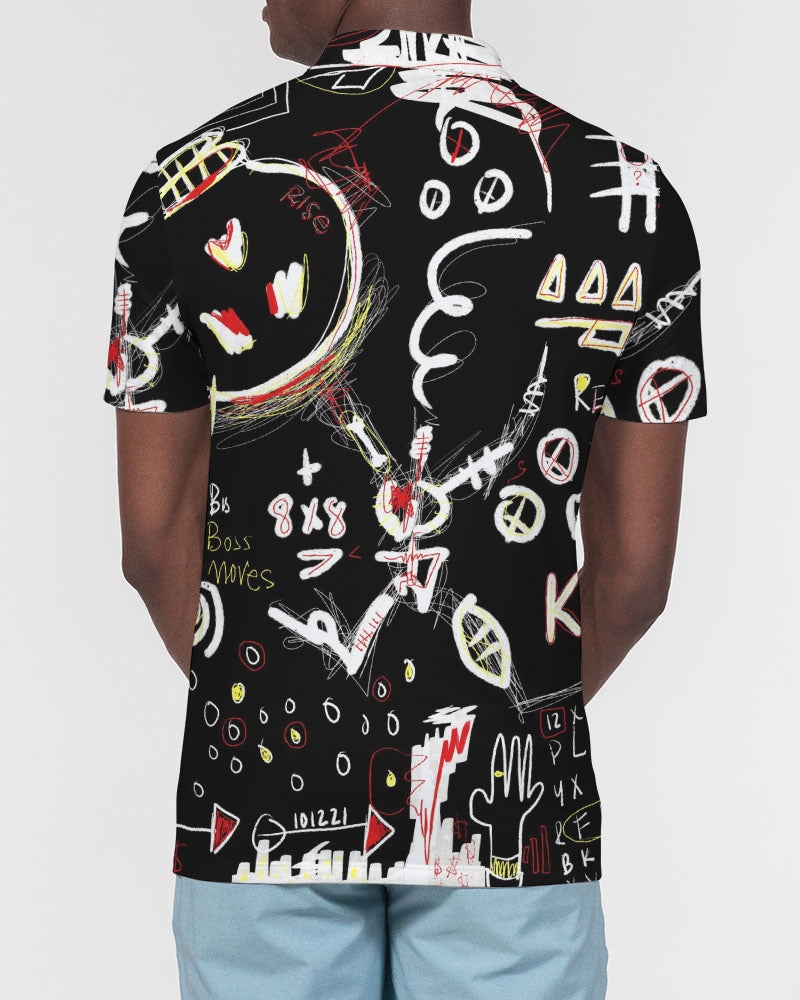 Louie Wri Trap X Collection Men's Slim Fit Short Sleeve Polo