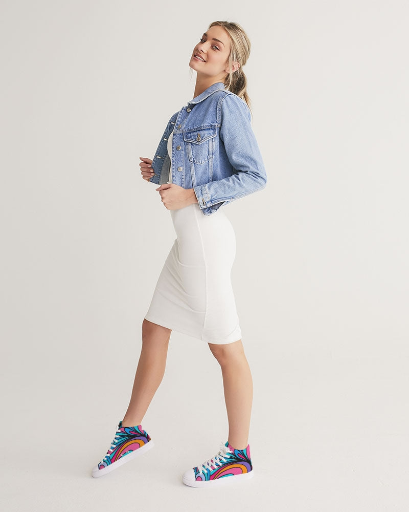 Louie Wri Happy Collection Women's Hightop Canvas Shoe