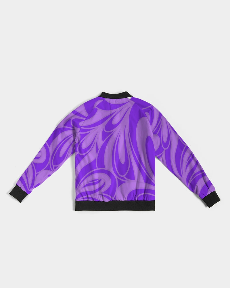 Louie Wri Purple Groove Women's Bomber Jacket