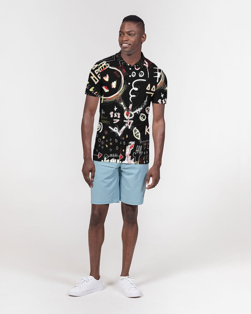 Louie Wri Trap X Collection Men's Slim Fit Short Sleeve Polo