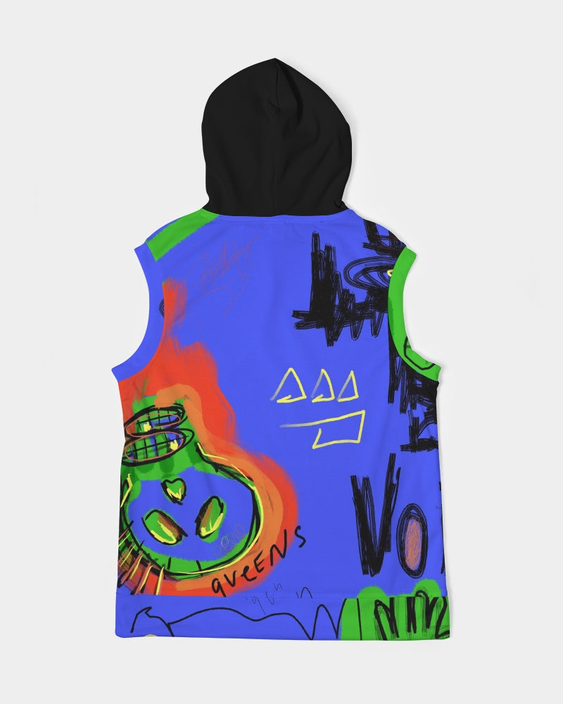 Louie Trap Bleu Men's Premium Heavyweight Sleeveless Hoodie