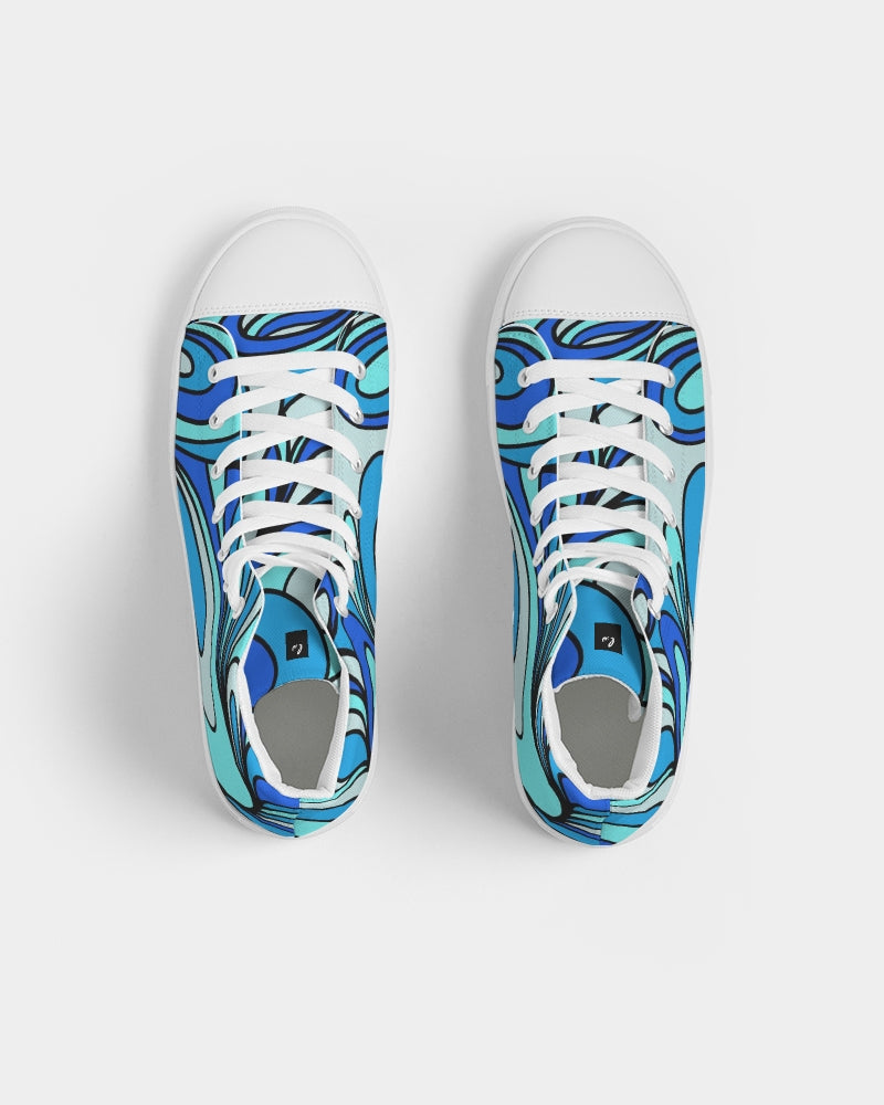 Louie Cool Bleu Women's Hightop Canvas Shoe