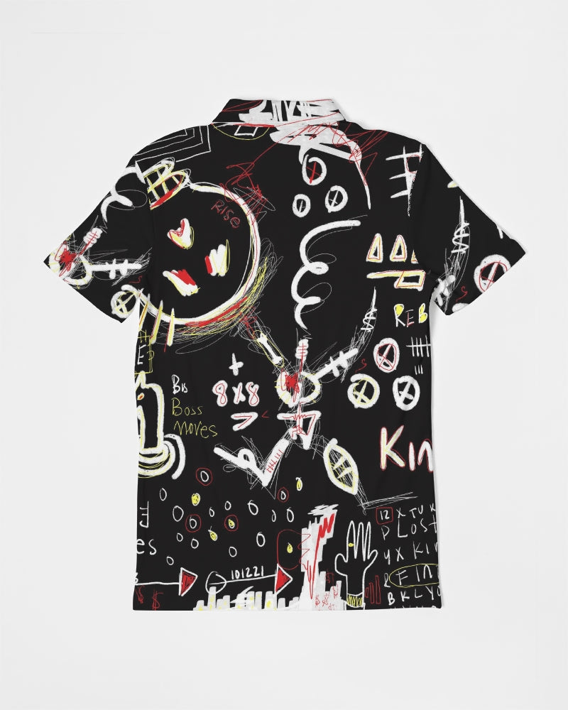 Louie Wri Trap X Collection Men's Slim Fit Short Sleeve Polo