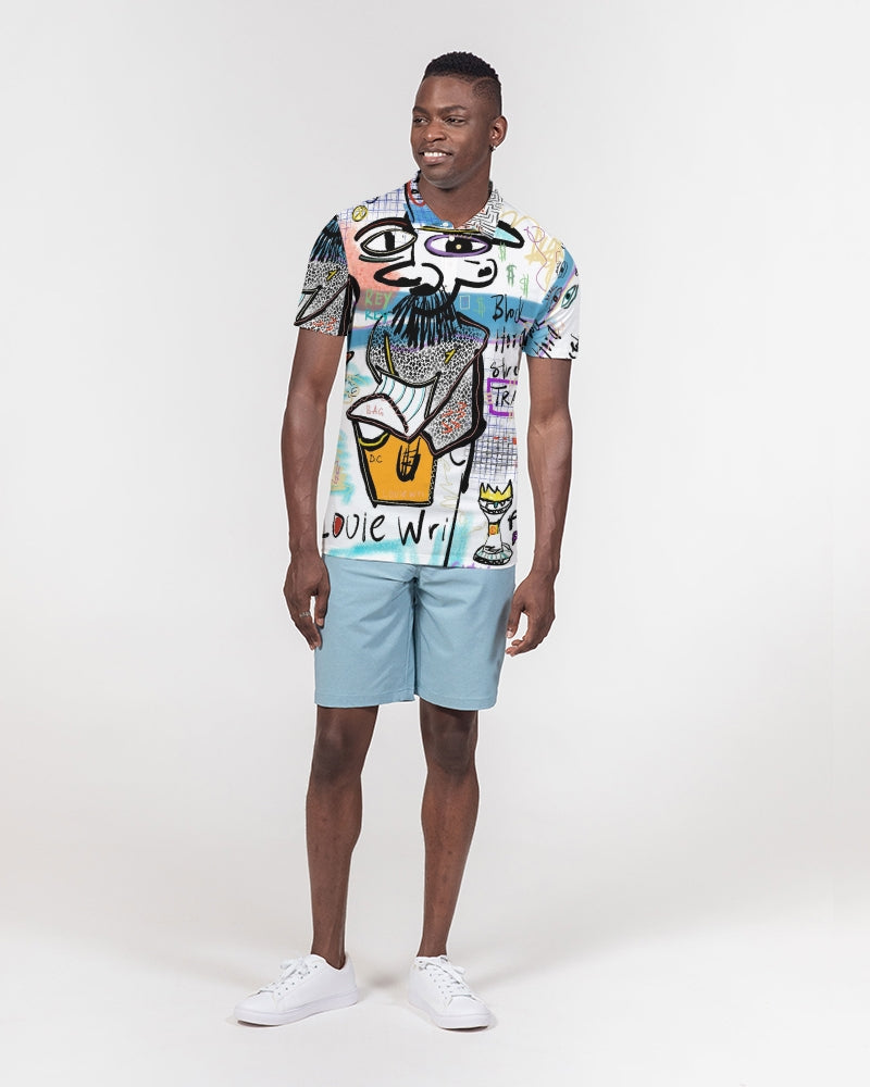 Louie Wri Trap 2 Collection Men's Slim Fit Short Sleeve Polo