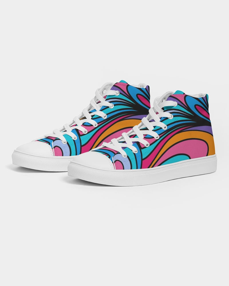 Louie Wri Happy Collection Women's Hightop Canvas Shoe