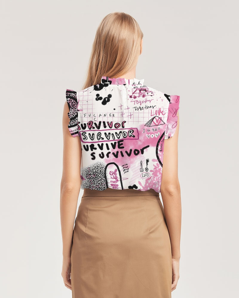 Survivor Collection Women's Ruffle Sleeve Top