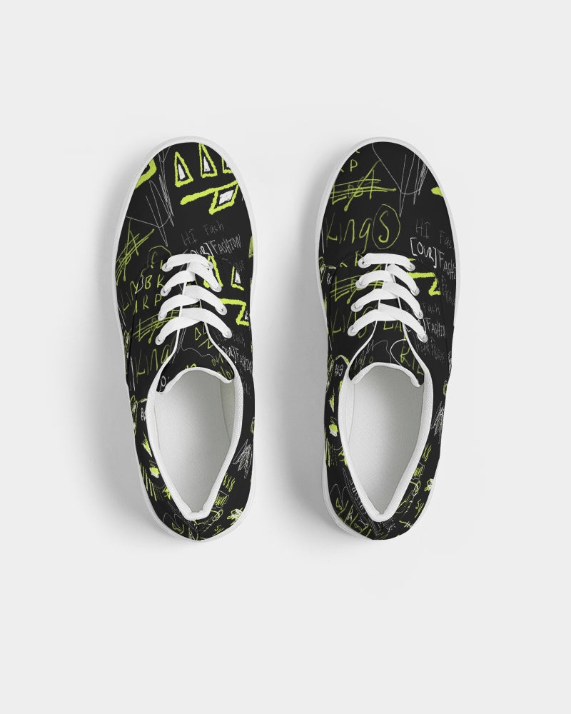 Neo 1.83 Black Trap Collection Women's Lace Up Canvas Shoe