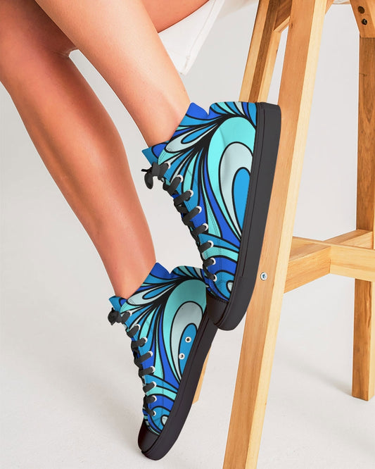 Louie Cool Bleu Women's Hightop Canvas Shoe - Black