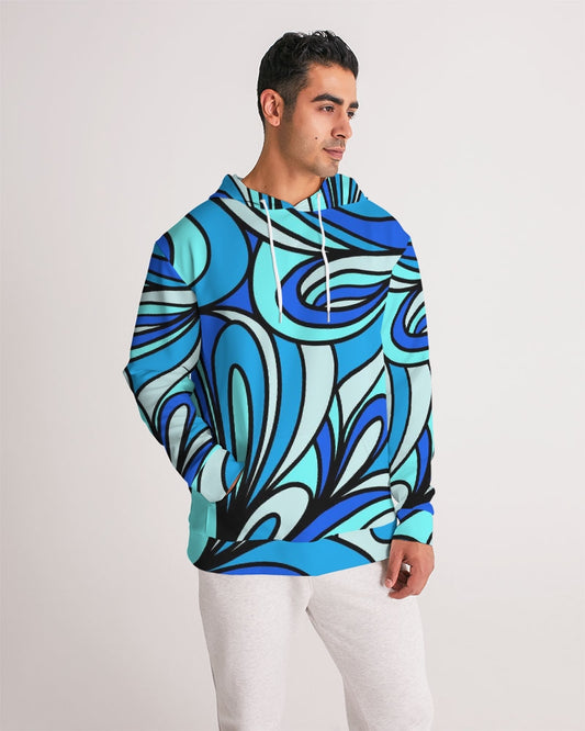 Louie Cool Bleu Men's All-Over Print Hoodie