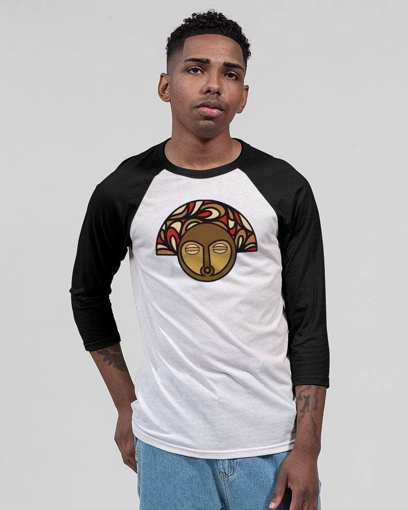 Mask Collection Unisex Three-Quarter Sleeve Baseball Tee | Bella + Canvas