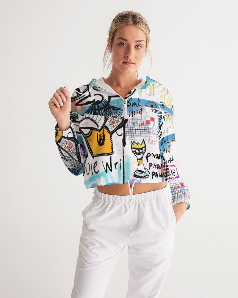 Louie Wri Trap 2 Collection Women's Cropped Windbreaker