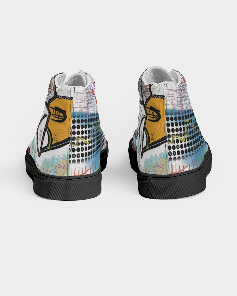 Louie Wri Trap 2 Collection Women's Hightop Canvas Shoe - Black