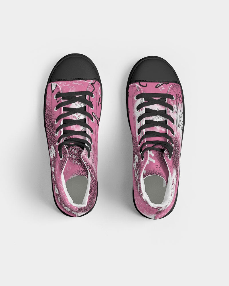 Survivor Pink Collection Women's Hightop Canvas Shoe - Black