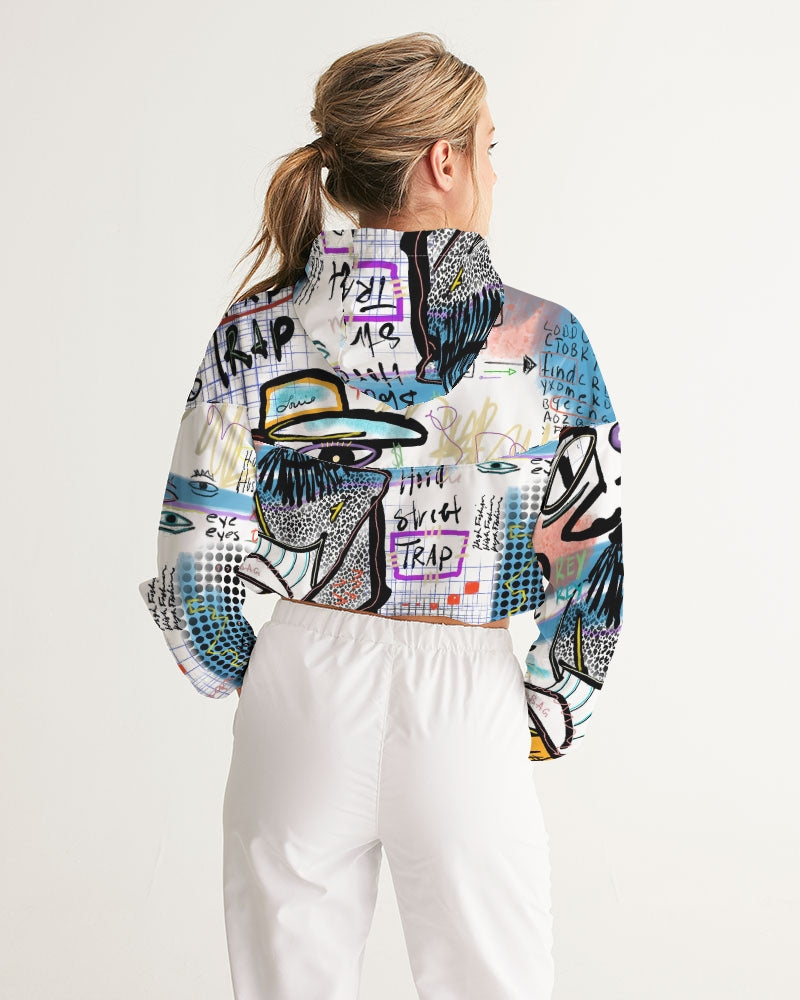 Louie Wri Trap 2 Collection Women's Cropped Windbreaker
