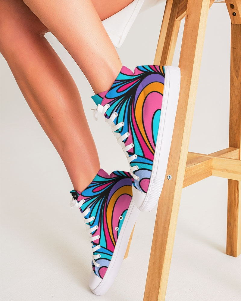 Louie Wri Happy Collection Women's Hightop Canvas Shoe