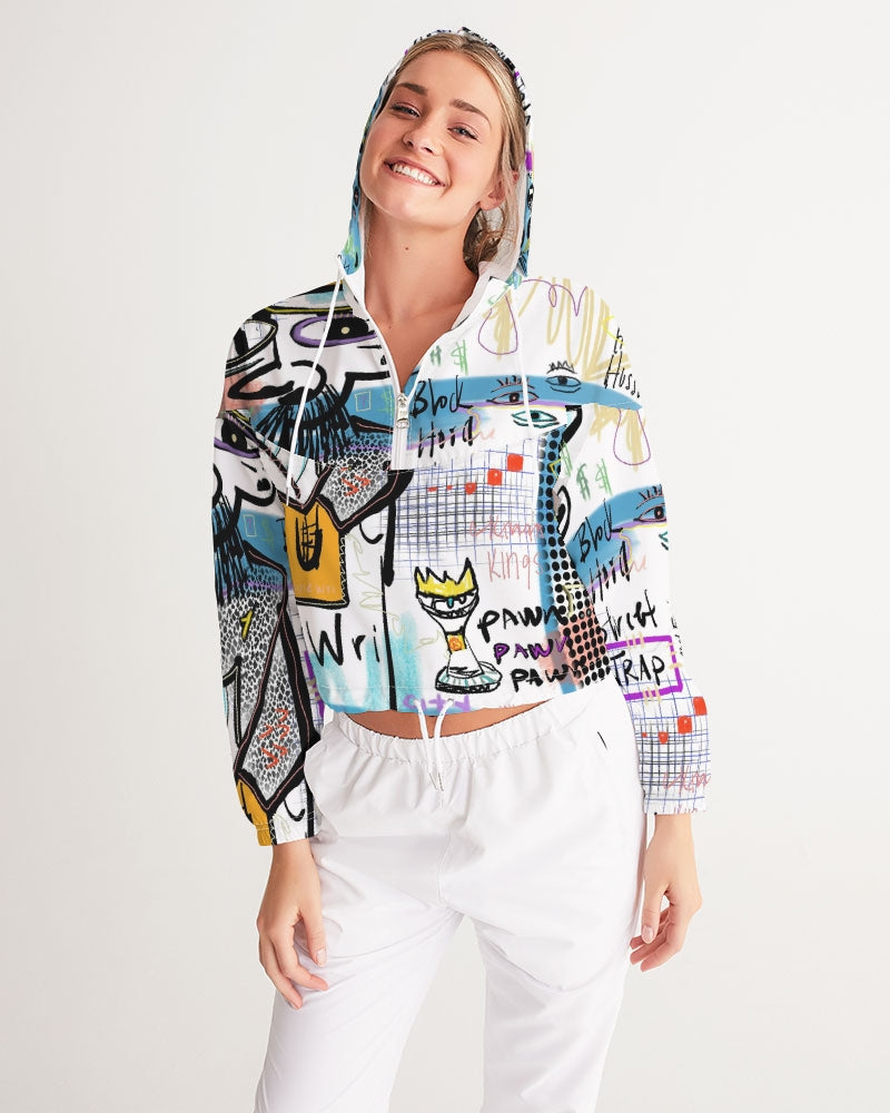 Louie Wri Trap 2 Collection Women's Cropped Windbreaker