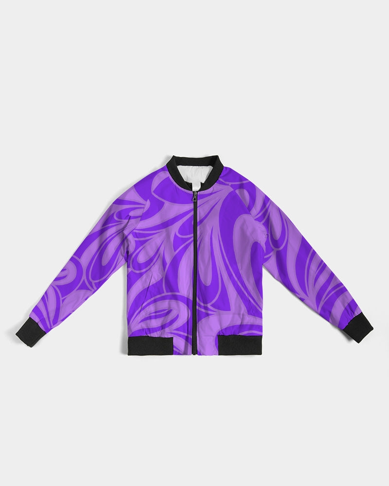 Louie Wri Purple Groove Women's Bomber Jacket