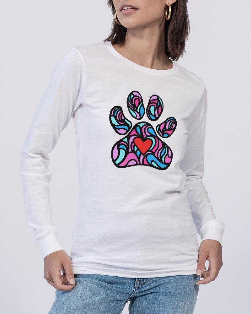 Stay Pawsitive Collection Unisex Jersey Long Sleeve Tee | Bella + Canvas