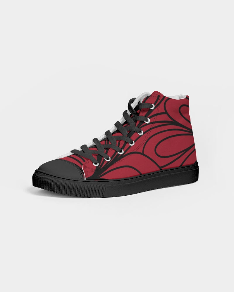 Love Red Collection Men's Hightop Canvas Shoe - Black