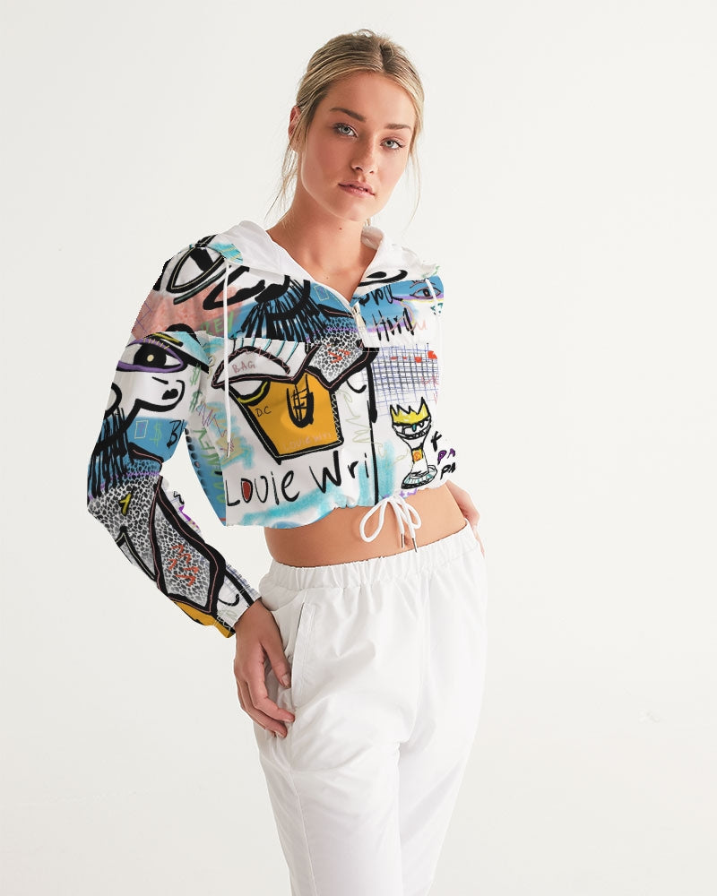 Louie Wri Trap 2 Collection Women's Cropped Windbreaker