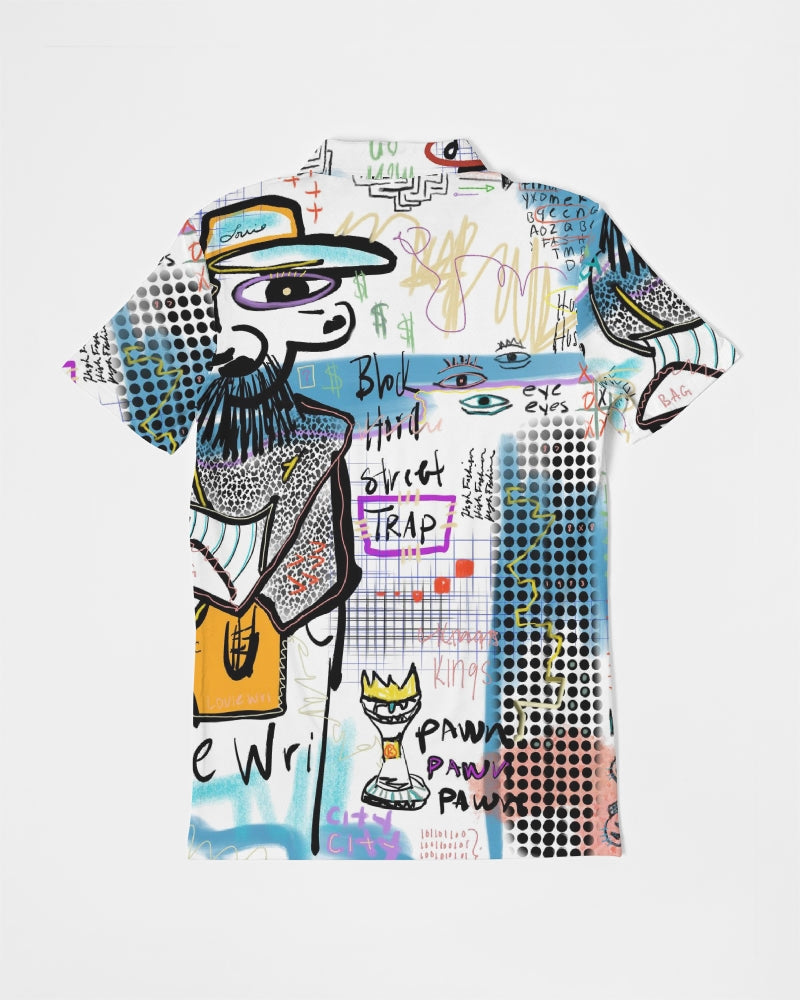Louie Wri Trap 2 Collection Men's Slim Fit Short Sleeve Polo