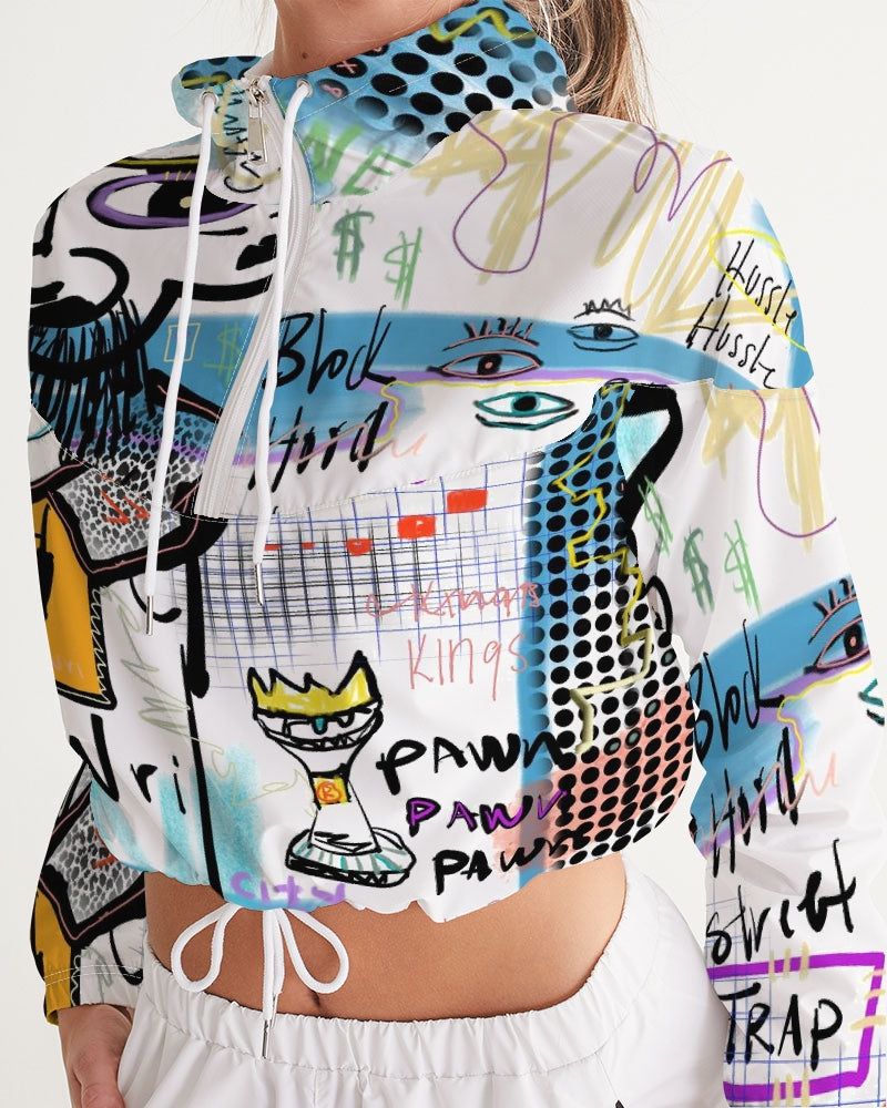 Louie Wri Trap 2 Collection Women's Cropped Windbreaker