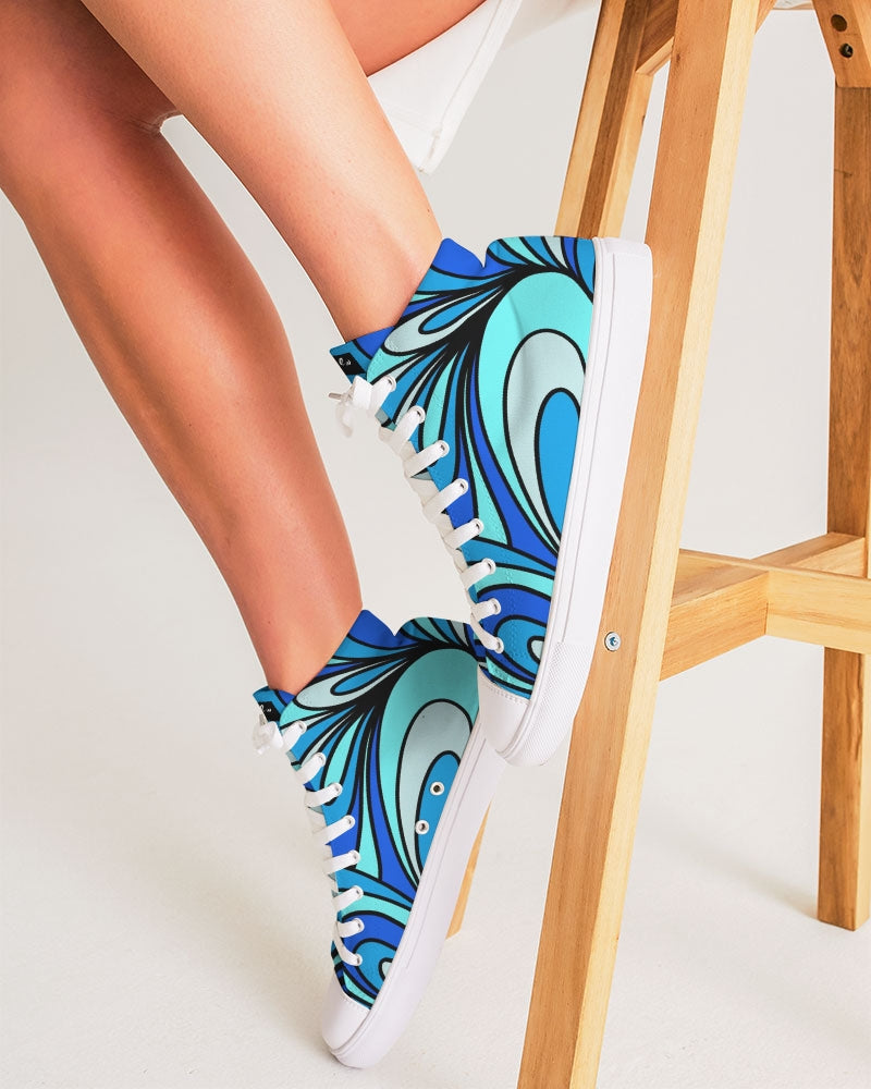 Louie Cool Bleu Women's Hightop Canvas Shoe
