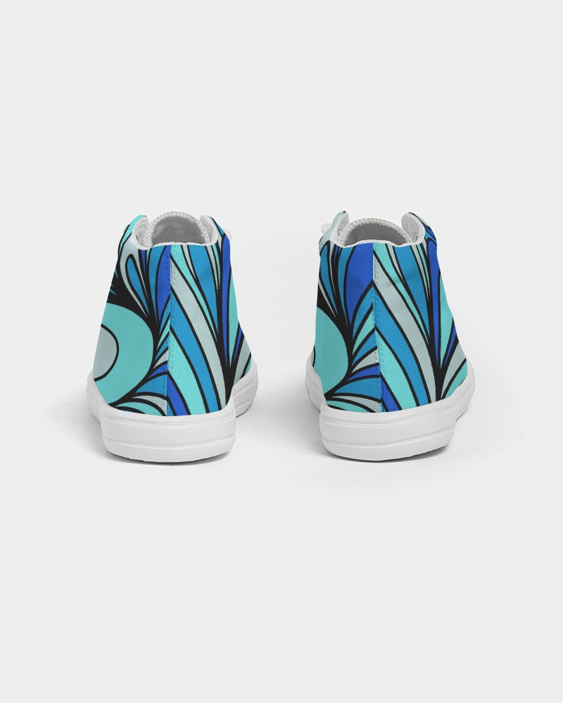 Louie Cool Bleu Kids Hightop Canvas Shoe