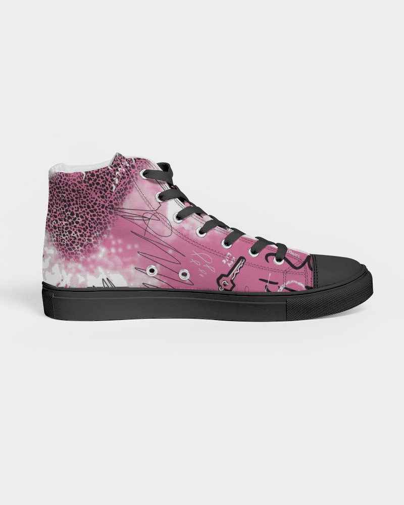 Survivor Pink Collection Women's Hightop Canvas Shoe - Black