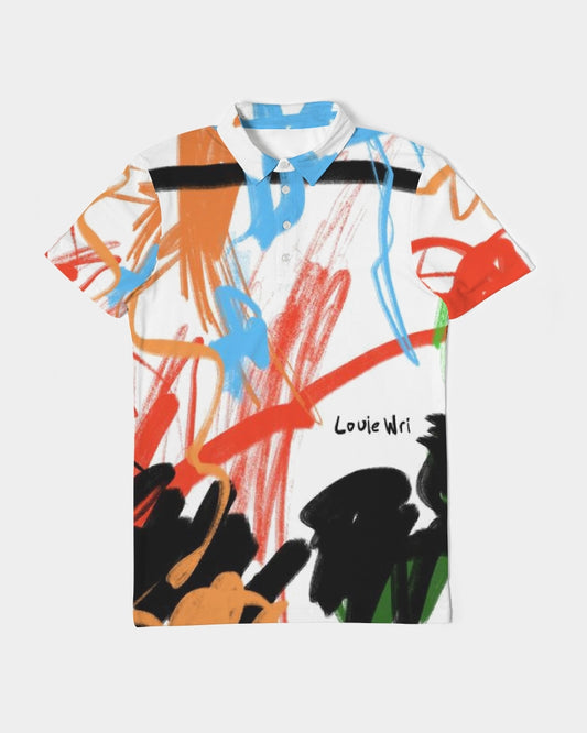 Luna Solei Collection Men's Slim Fit Short Sleeve Polo
