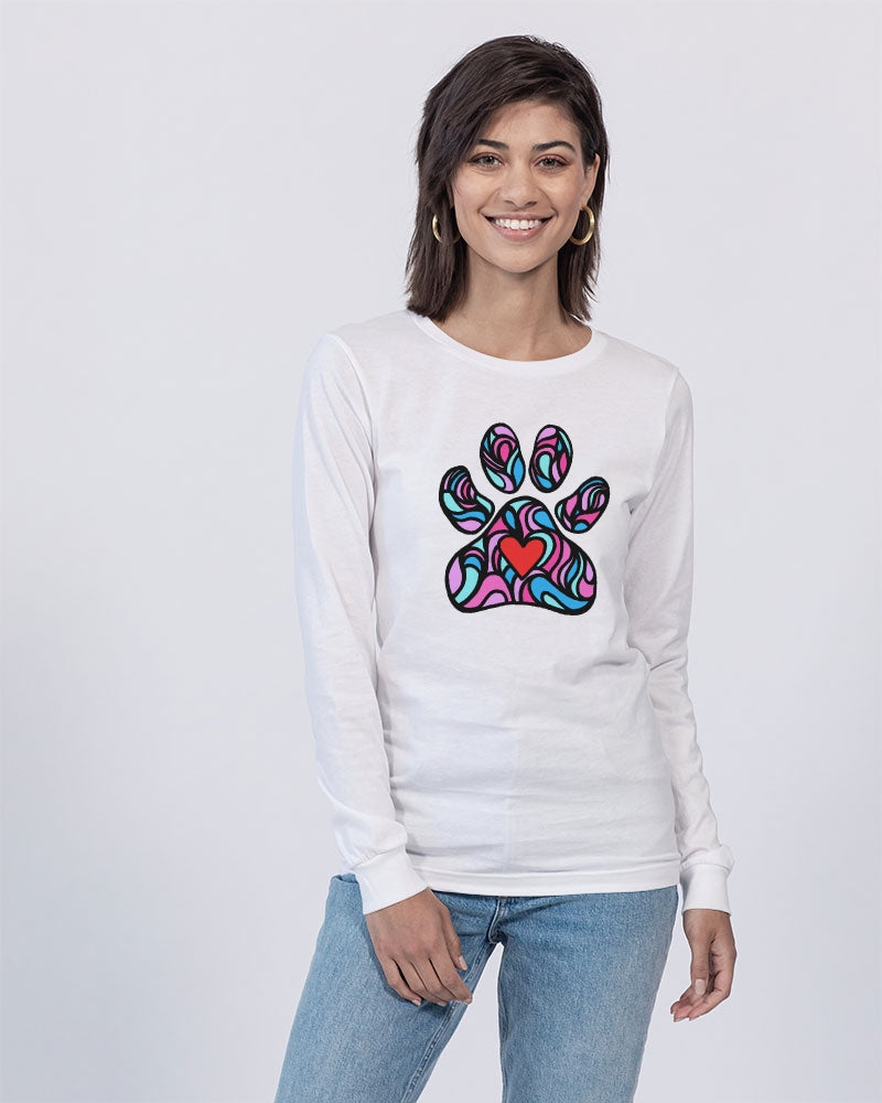 Stay Pawsitive Collection Unisex Jersey Long Sleeve Tee | Bella + Canvas