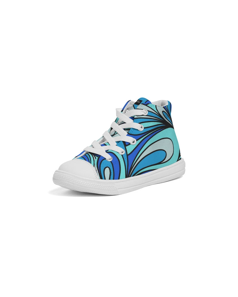 Louie Cool Bleu Kids Hightop Canvas Shoe