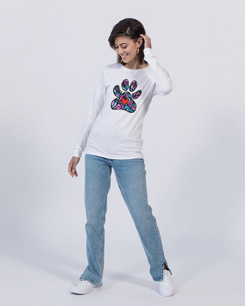 Stay Pawsitive Collection Unisex Jersey Long Sleeve Tee | Bella + Canvas