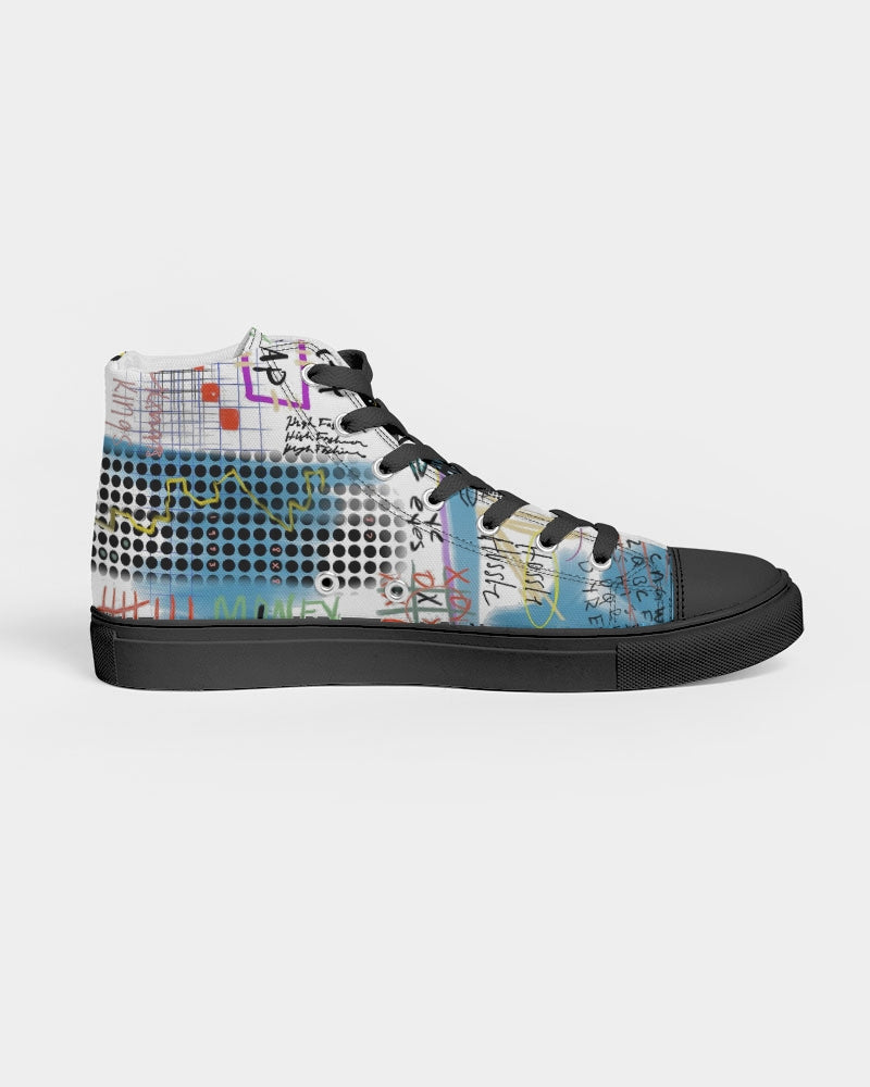 Louie Wri Trap 2 Collection Women's Hightop Canvas Shoe - Black